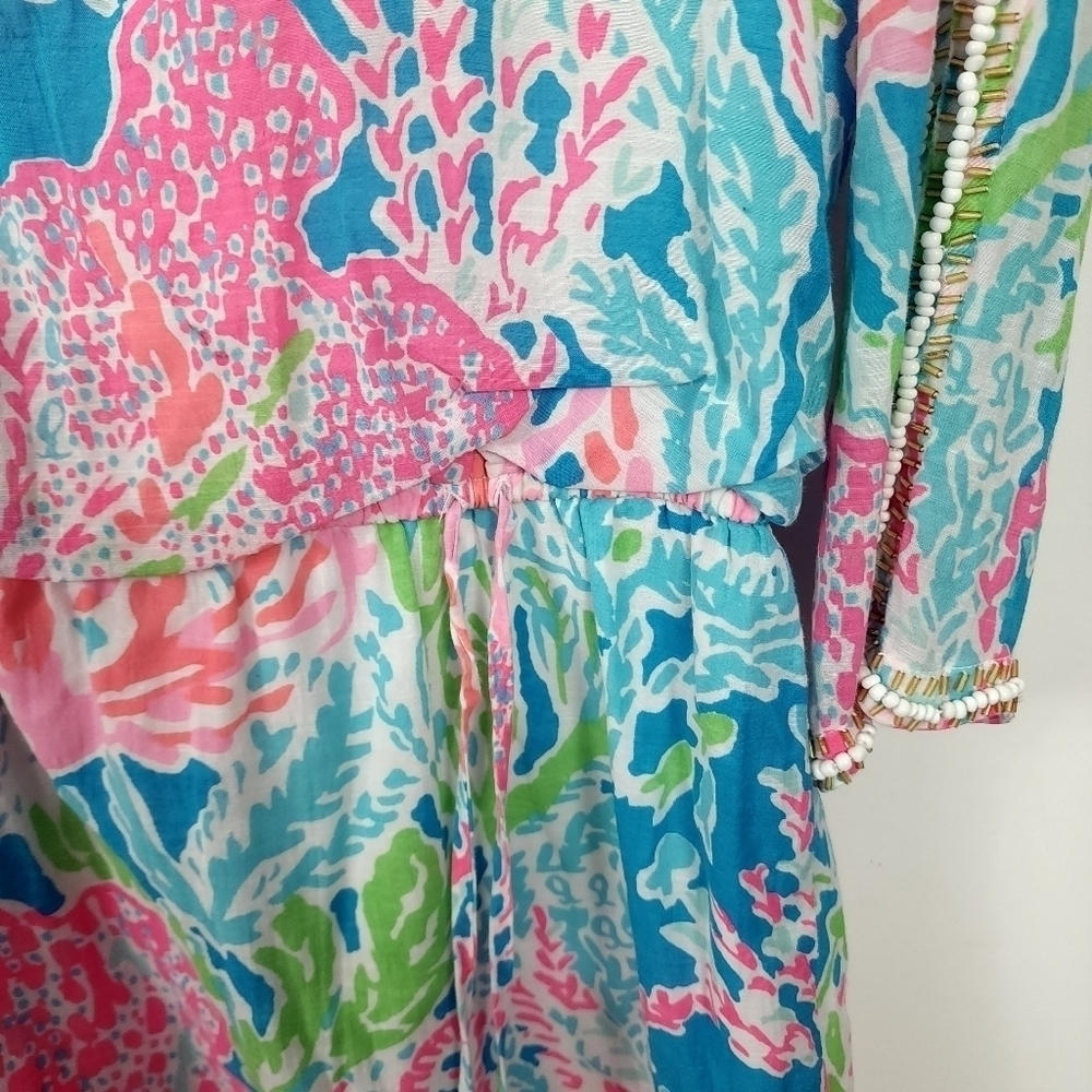 Lilly Pulitzer delisa beaded dress in let's cha-cha  size xs - Picture 7 of 9